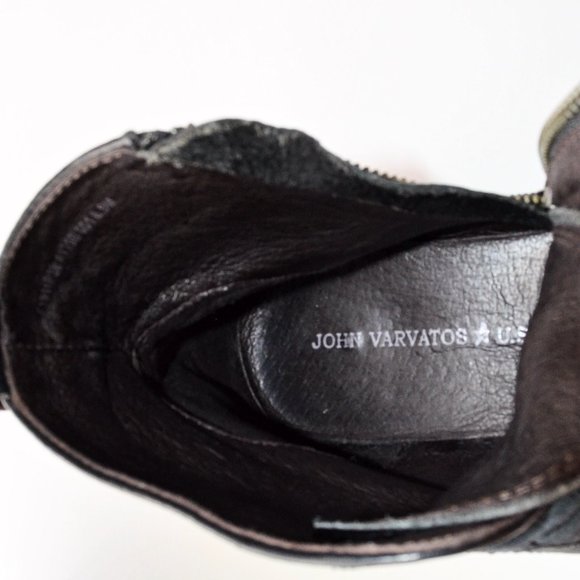 John Varvatos USA Barrett Multi Eyelet Lace Black Leather Boots EUC! - Picture 7 of 8